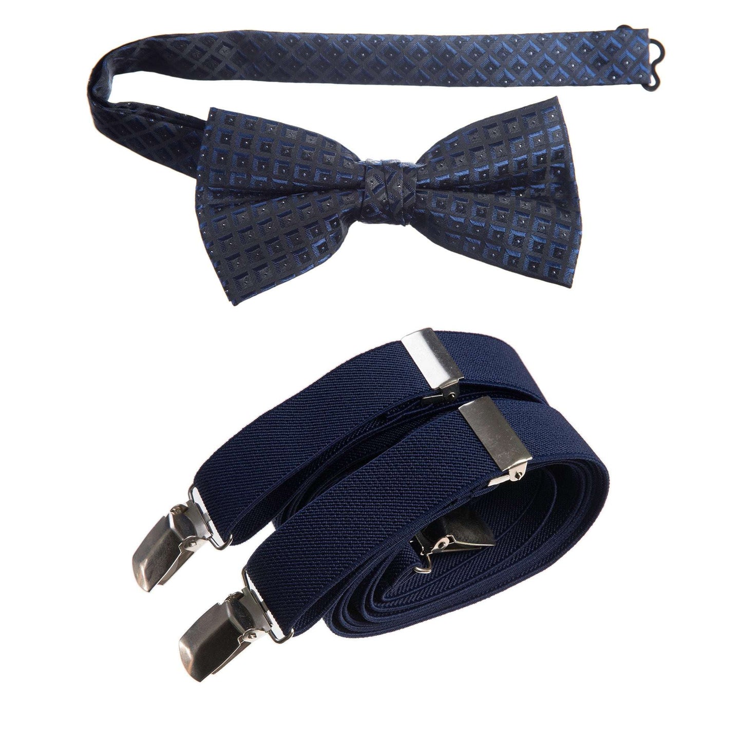 Self Tie Bow Tie Paisley Jacquard and Adjustable Stretch Suspender Sets