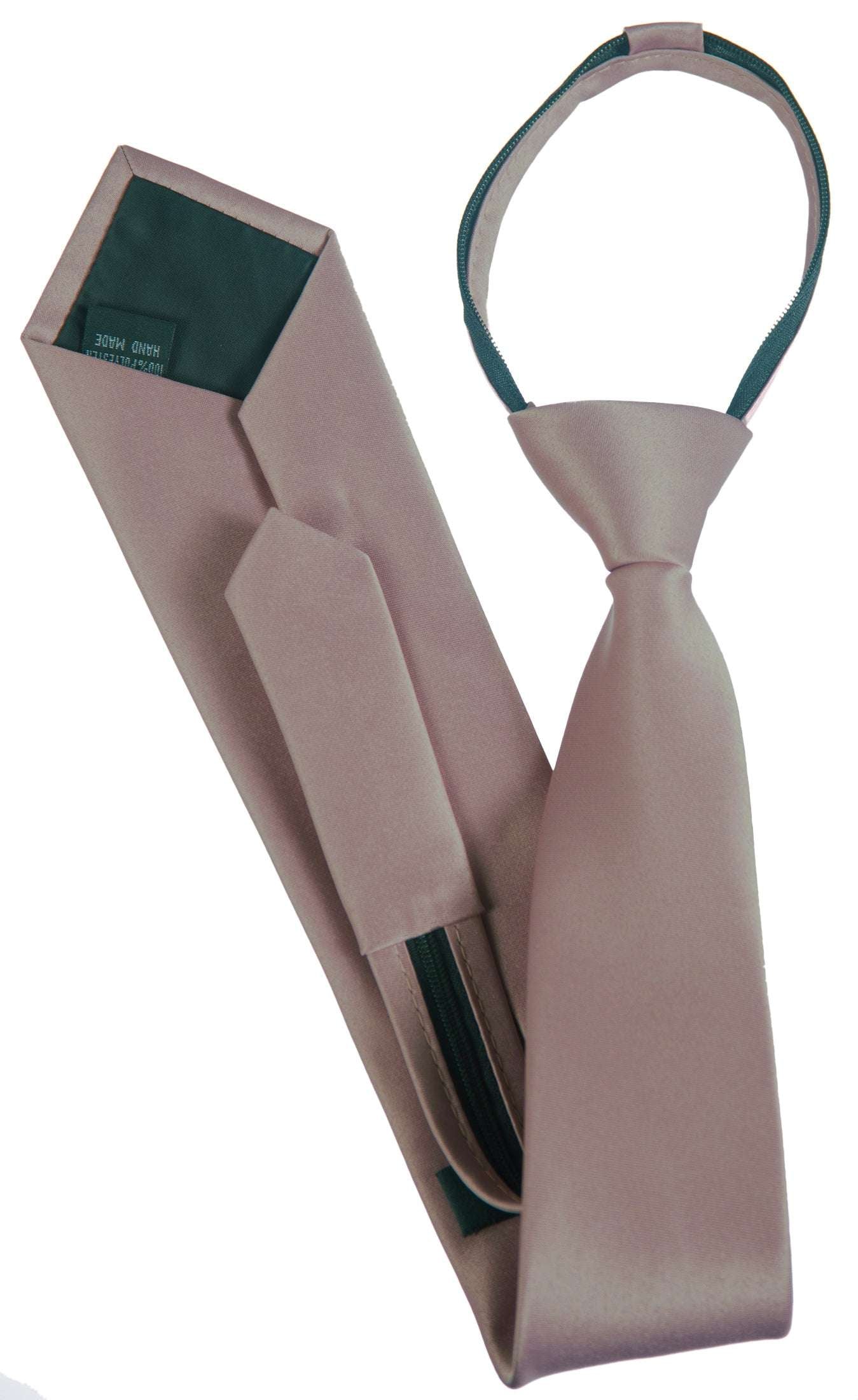 Zipper Neck Tie and Pocket Square Set