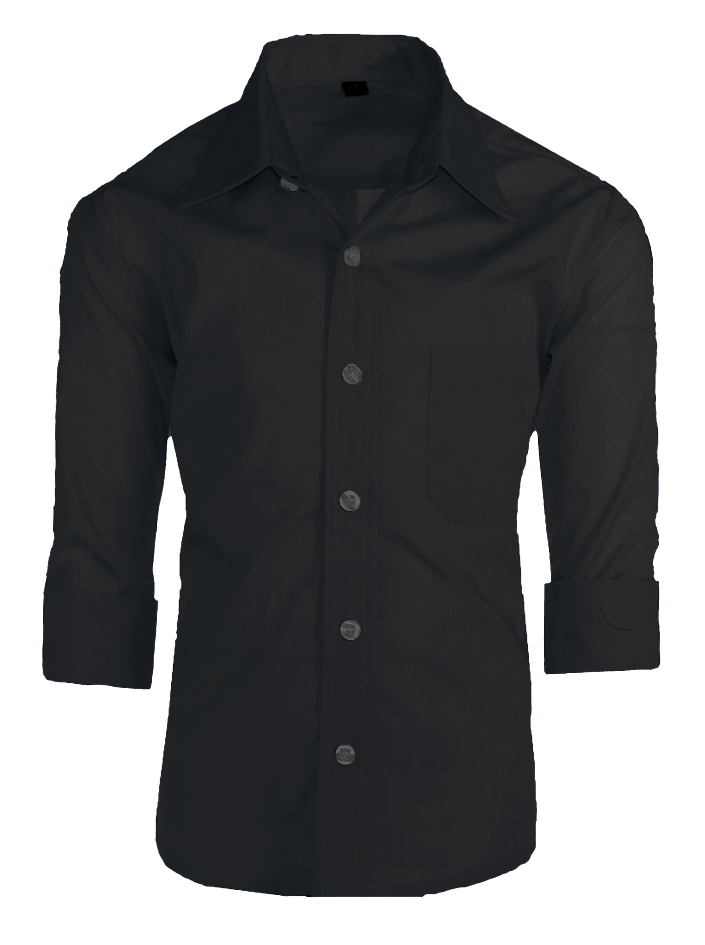Boys Slim Fit Long Sleeve Dress Shirt – Aiden, Button-Front, Chest Pocket, Adjustable Cuffs, Available in 10 Colors, Sizes 2-18