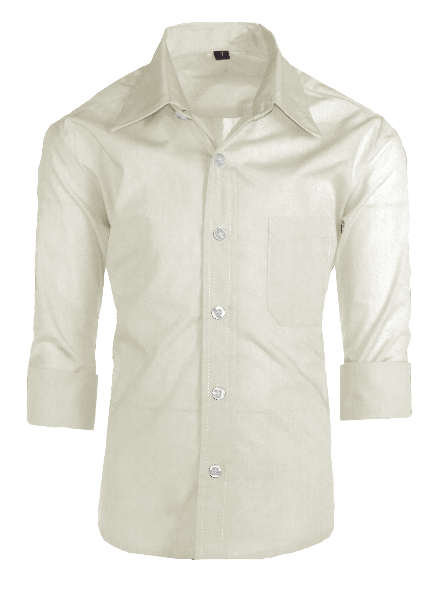 Boys Slim Fit Long Sleeve Dress Shirt – Aiden, Button-Front, Chest Pocket, Adjustable Cuffs, Available in 10 Colors, Sizes 2-18