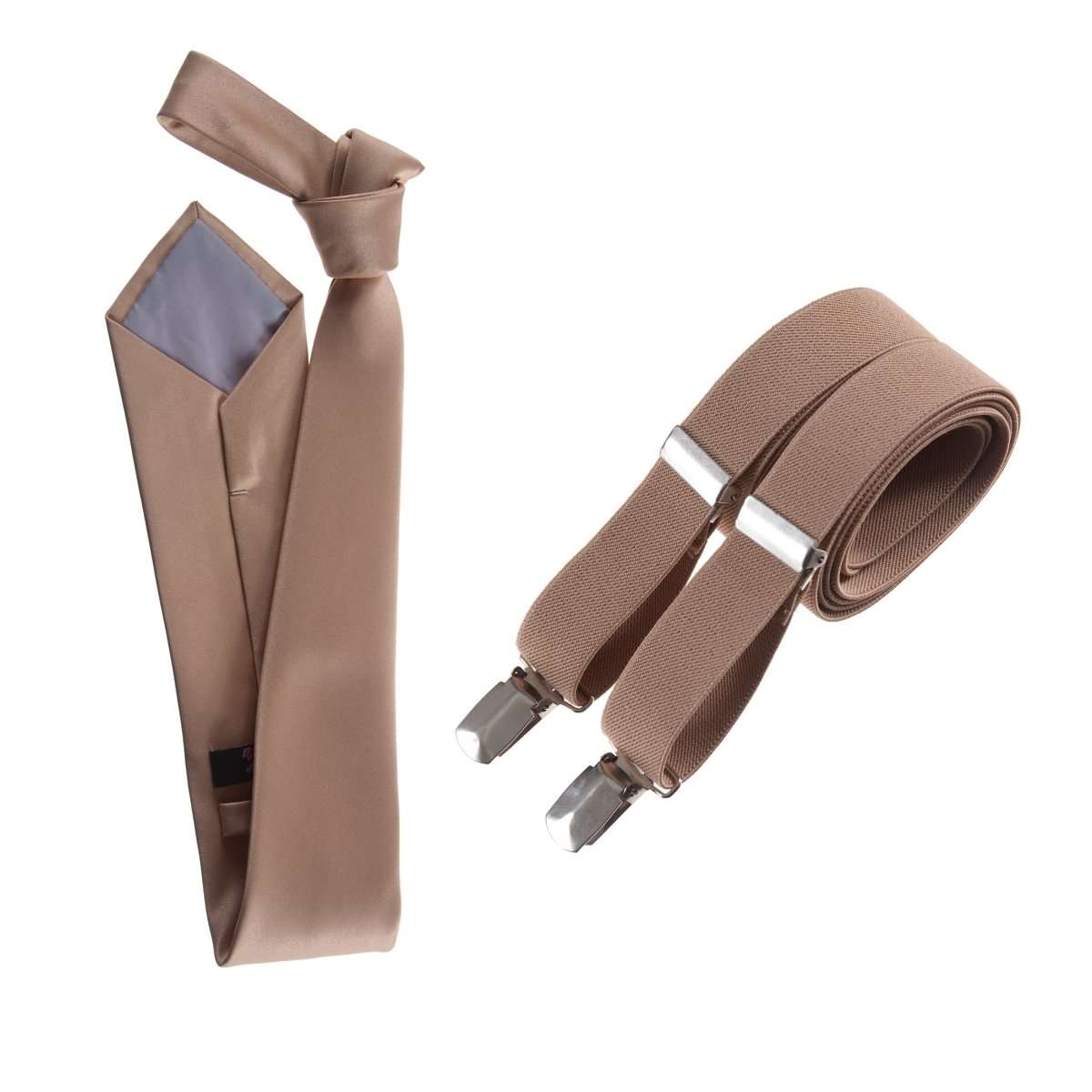 Self-Tie Windsor Necktie with Matching Suspender - Tuxgear Inc.