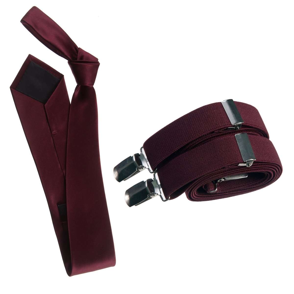 Self-Tie Windsor Necktie with Matching Suspender - Tuxgear Inc.