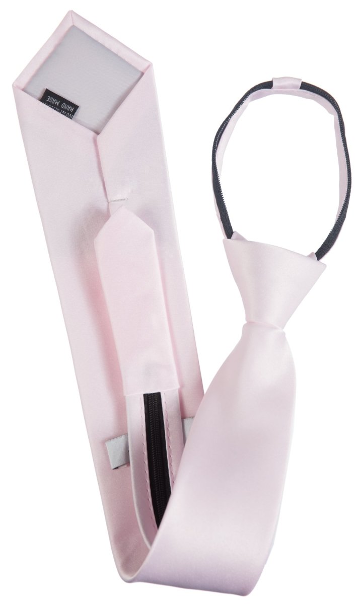 Pre-Tied Zipper Necktie for Men and Kids - 100% Deluxe Microfiber Polyester