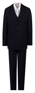 Boys Slim Fit Religious Suit with Clergy Jacquard Neck Tie - Tuxgear