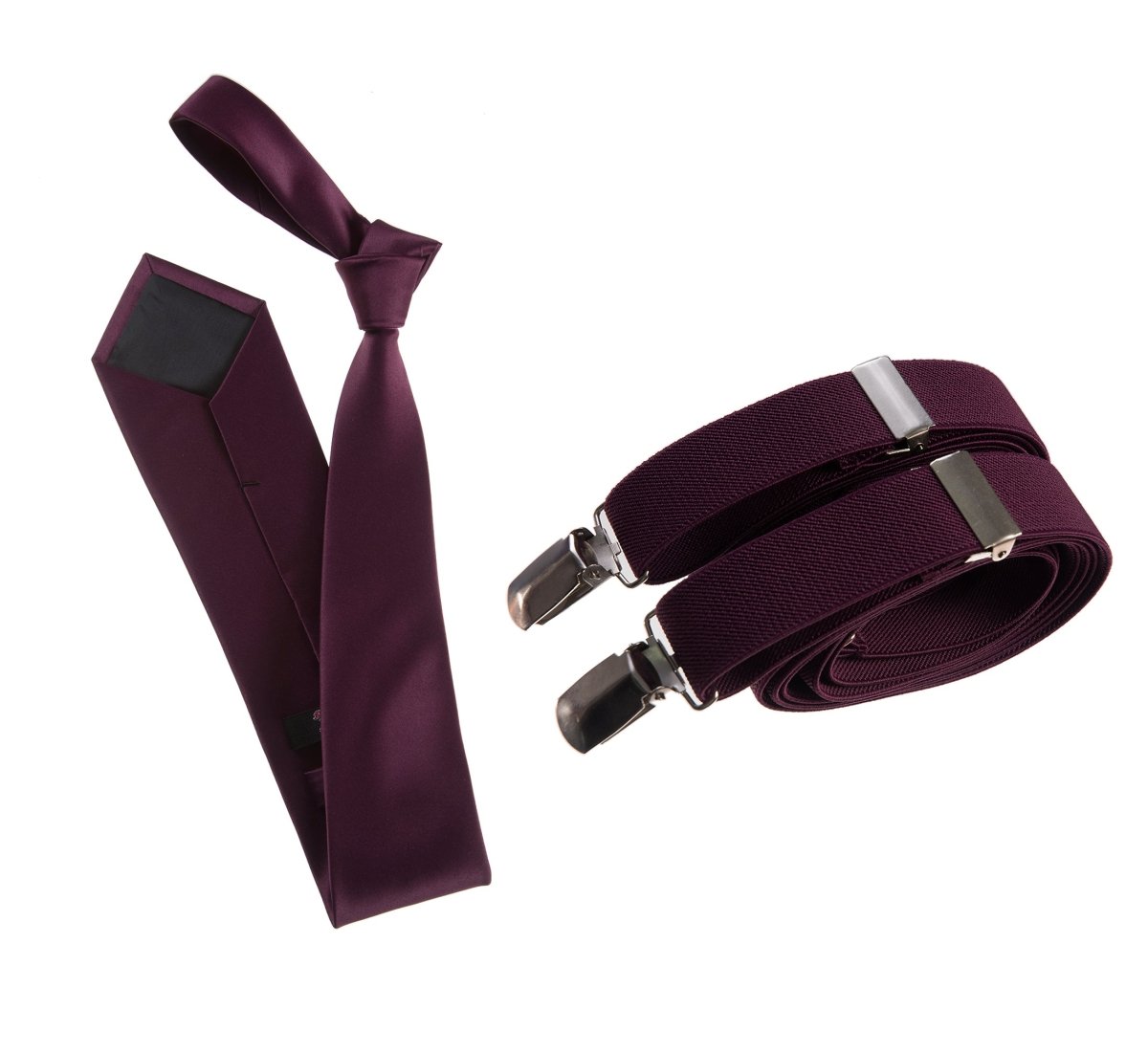 Self-Tie Windsor Necktie with Matching Suspender - Tuxgear Inc.