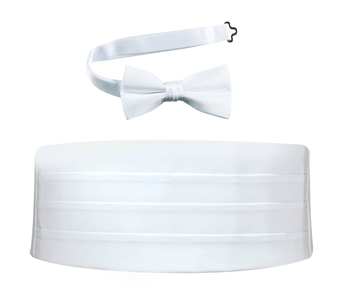 Deluxe Polyester Satin Cummerbund and Bow Tie Sets
