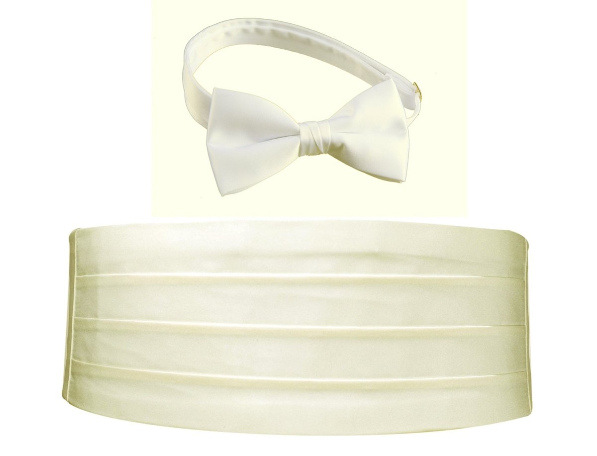 Deluxe Polyester Satin Cummerbund and Bow Tie Sets - Tuxgear