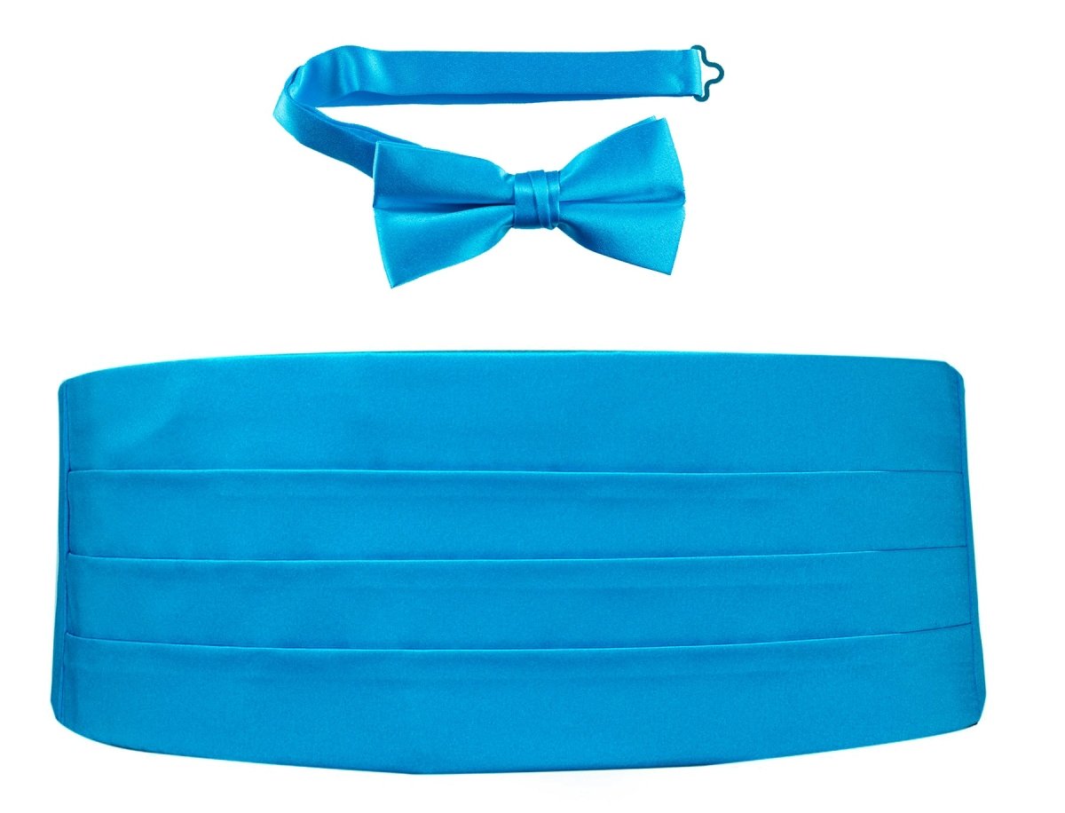 Deluxe Polyester Satin Cummerbund and Bow Tie Sets