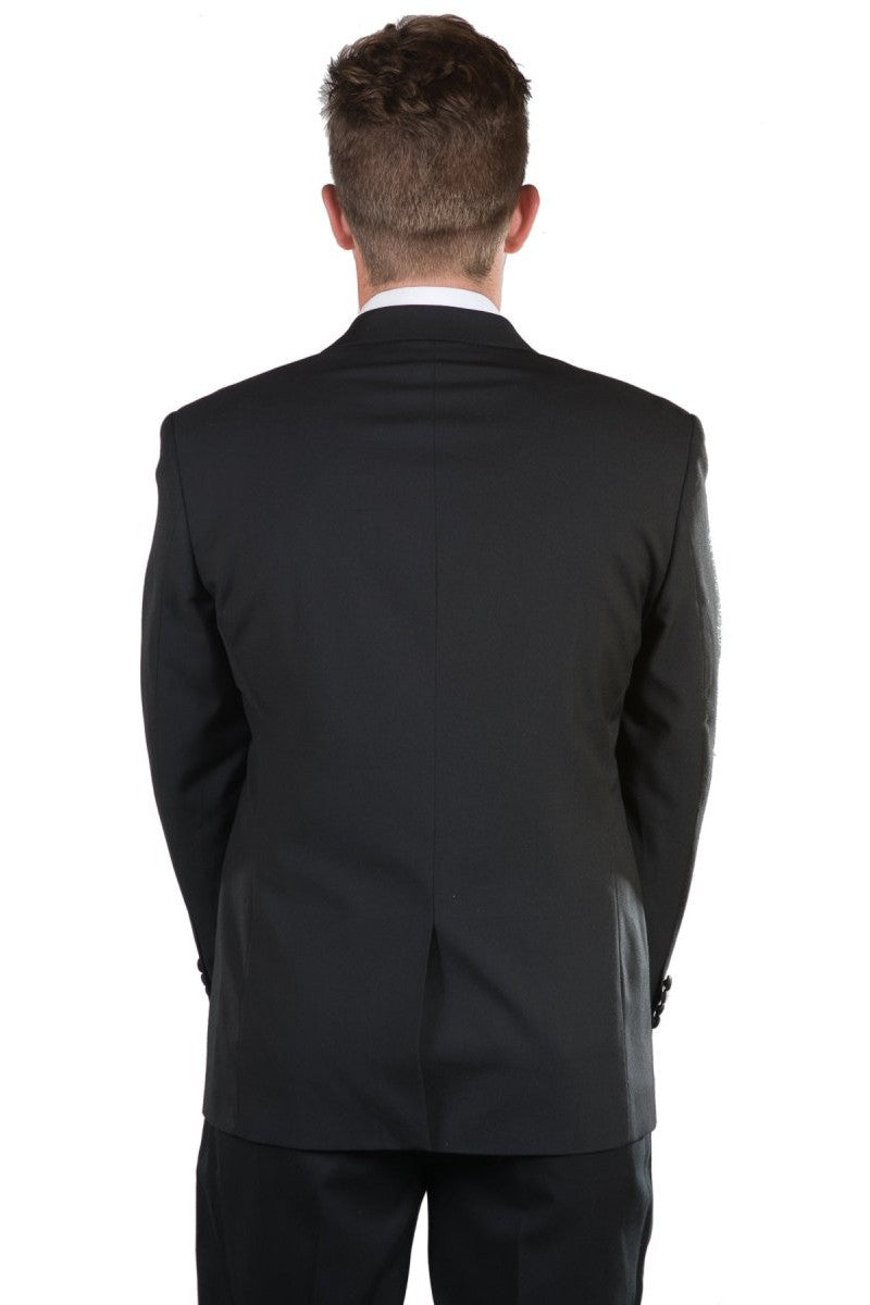 5 Piece Black 2 Button Notch Collar Tuxedo for the Performing Arts