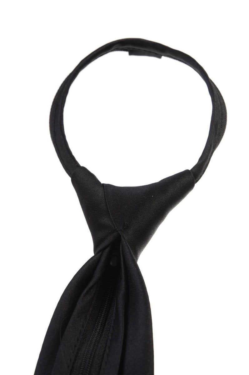 Pre - Tied Zipper Necktie for Men and Kids - 100% Deluxe Microfiber Polyester - Tuxgear