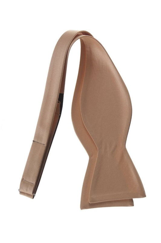 Satin Self Tie Bow Tie with Adjustable Neck Strap for Wedding Prom
