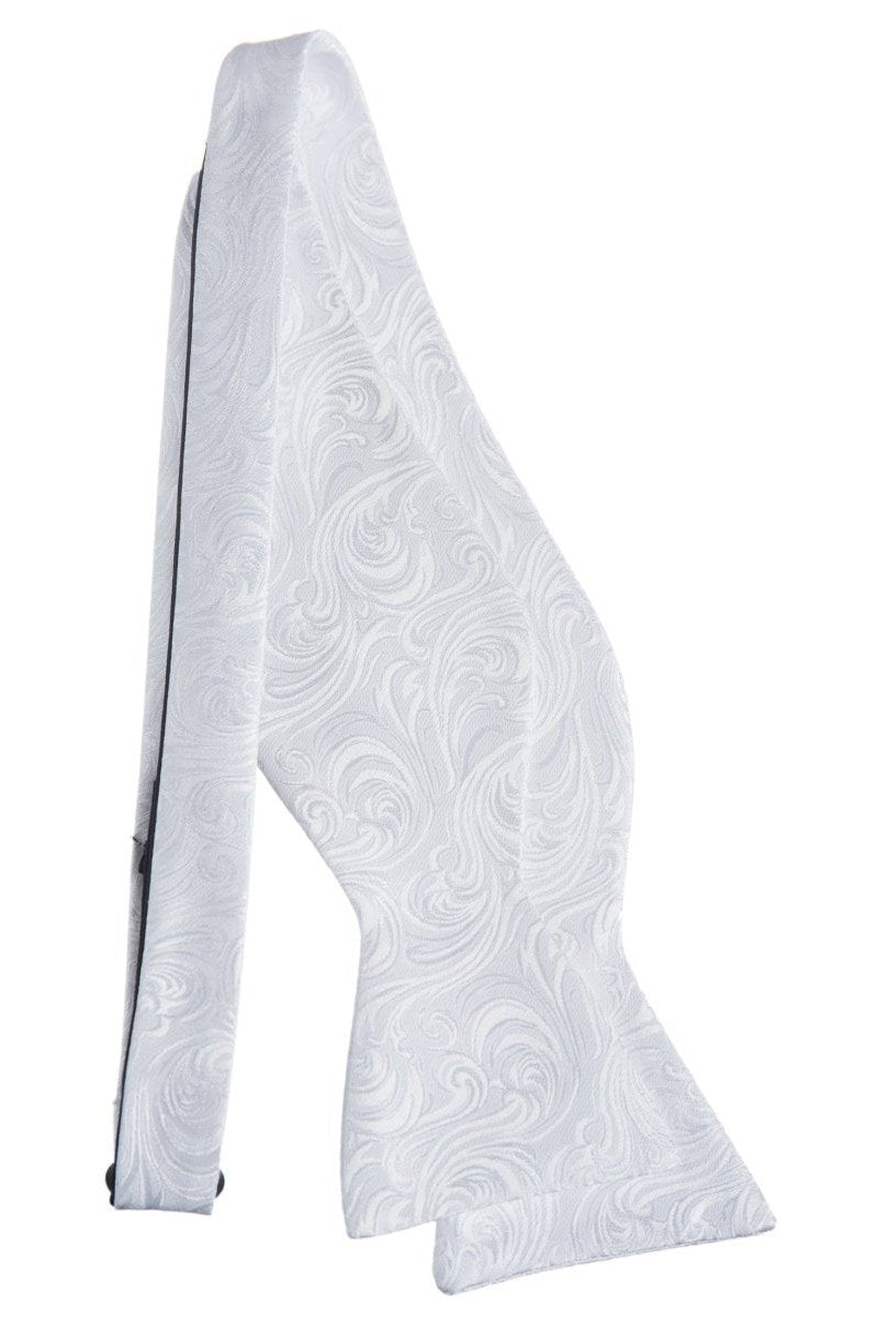 Self Tie Bow Tie with Adjustable Neck Strap of Paisley Jacquard