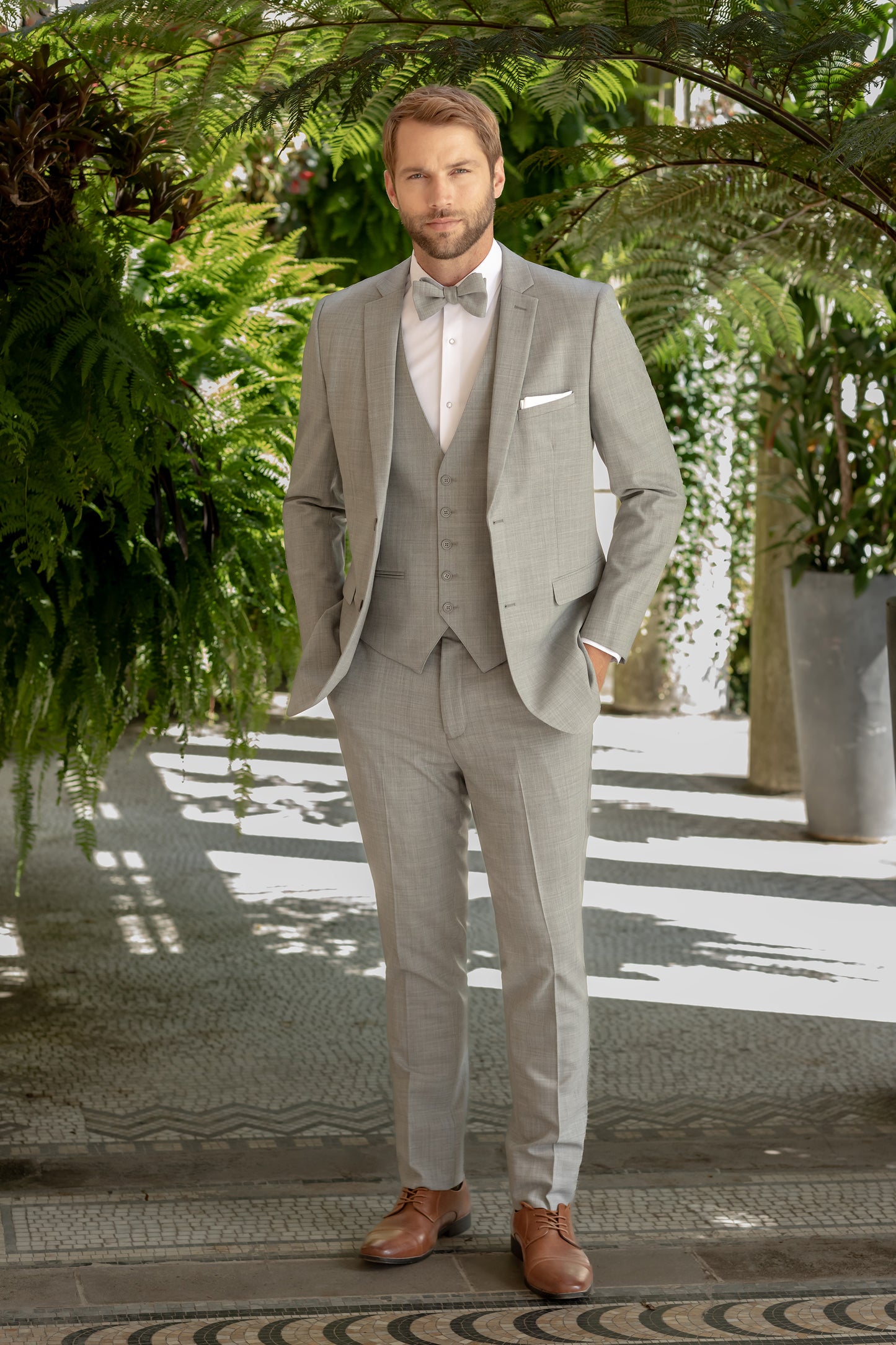 "The Dawson" Men's Slim Fit Chrome 3 Piece Suit