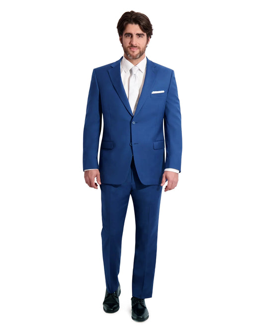 "Performance Stretch" Men's Slim Fit French Blue 3 Piece Suit