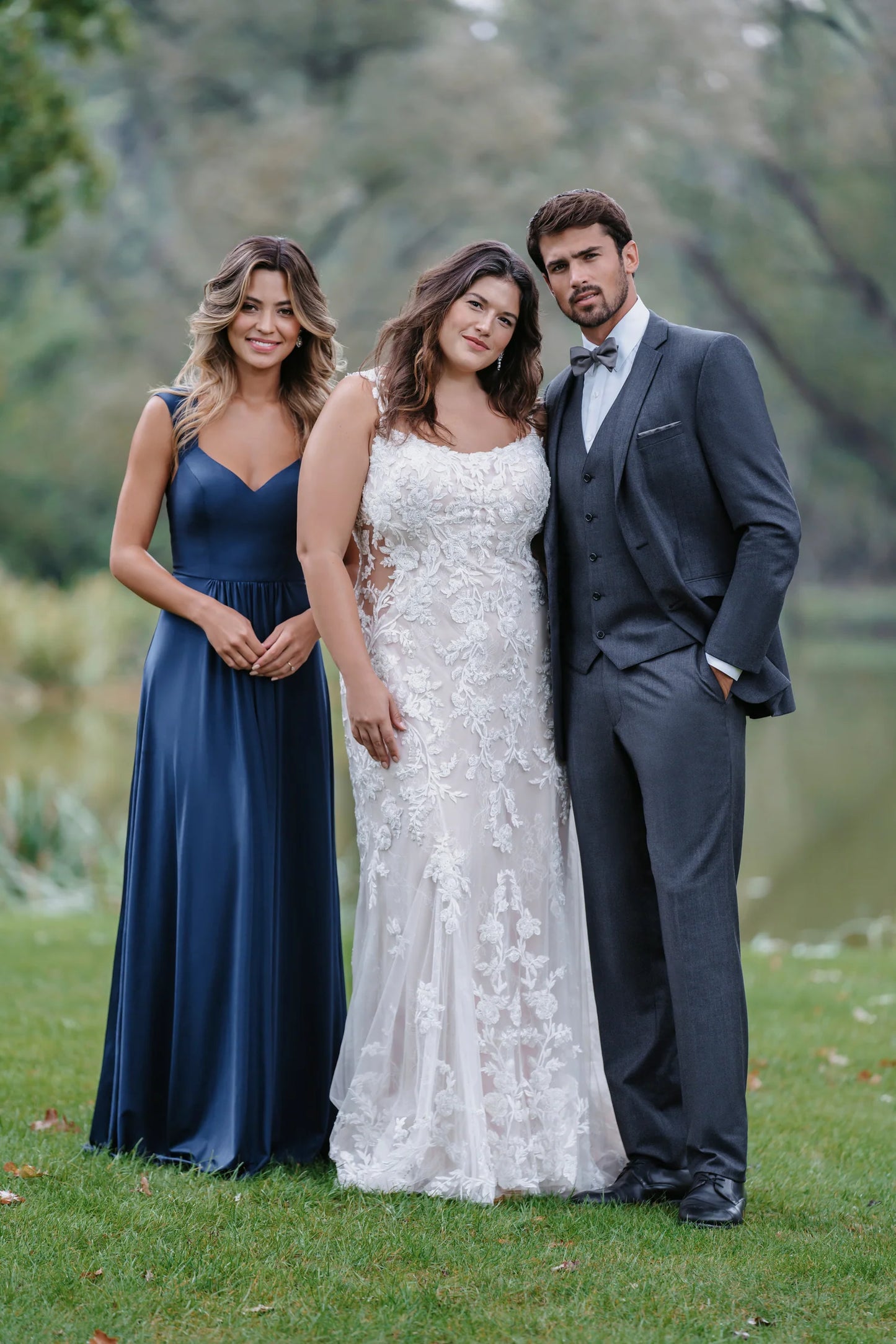 "The Ridge" Men's Slim Fit Graphite 3 Piece Suit