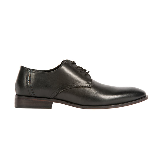 Men's Matte Black Lace-Up Formal Dress Shoe