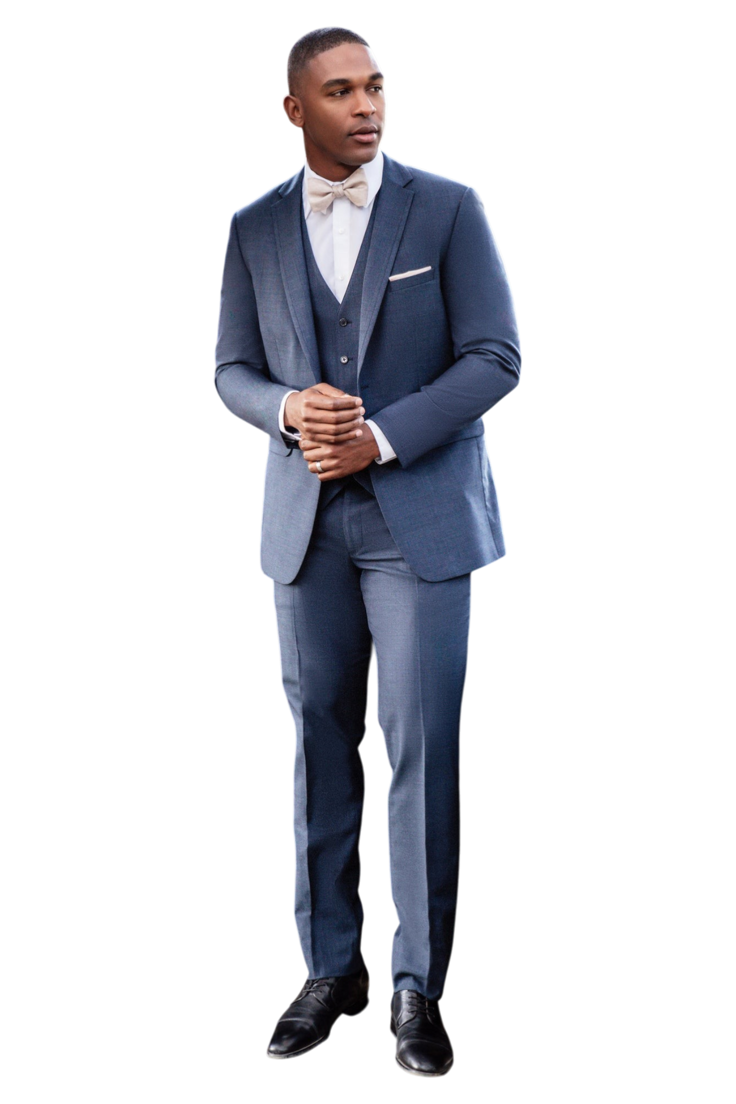 "The Ridge" Slim Fit Denim Blue Three-Piece Suit