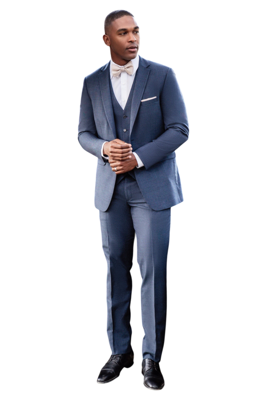 "The Ridge" Slim Fit Denim Blue Three-Piece Suit