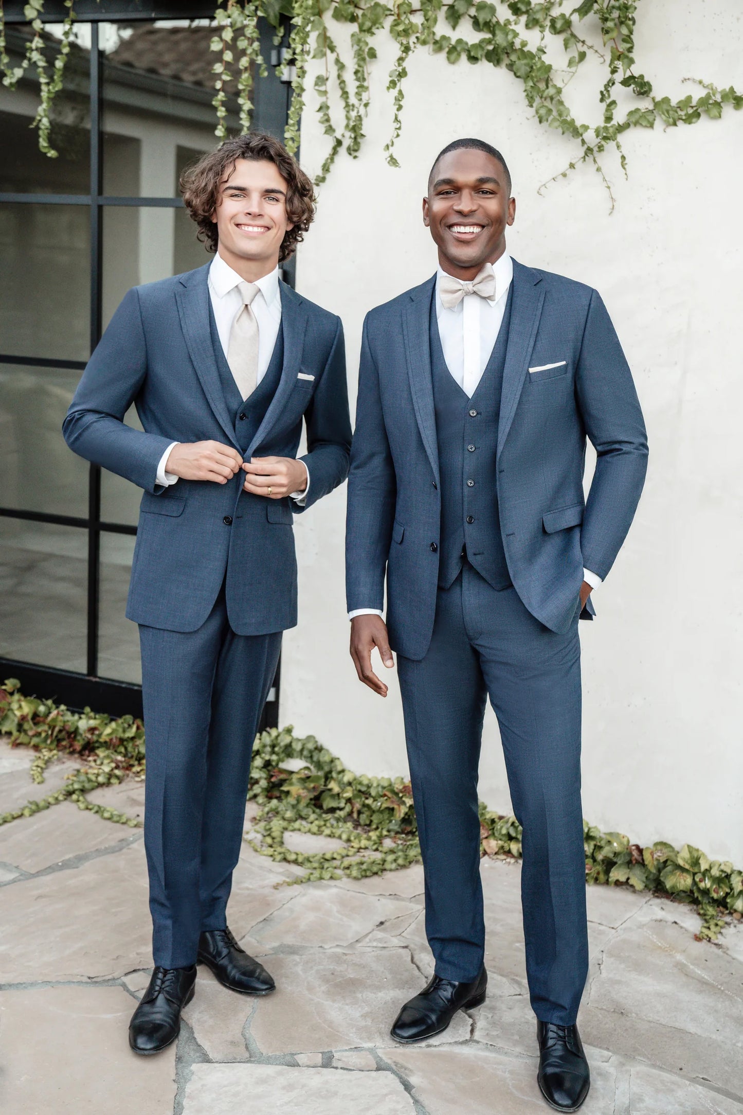 "The Ridge" Slim Fit Denim Blue Three-Piece Suit