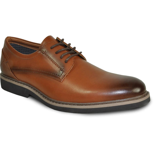 Men's Cognac Brown Lace-Up Formal Dress Shoe