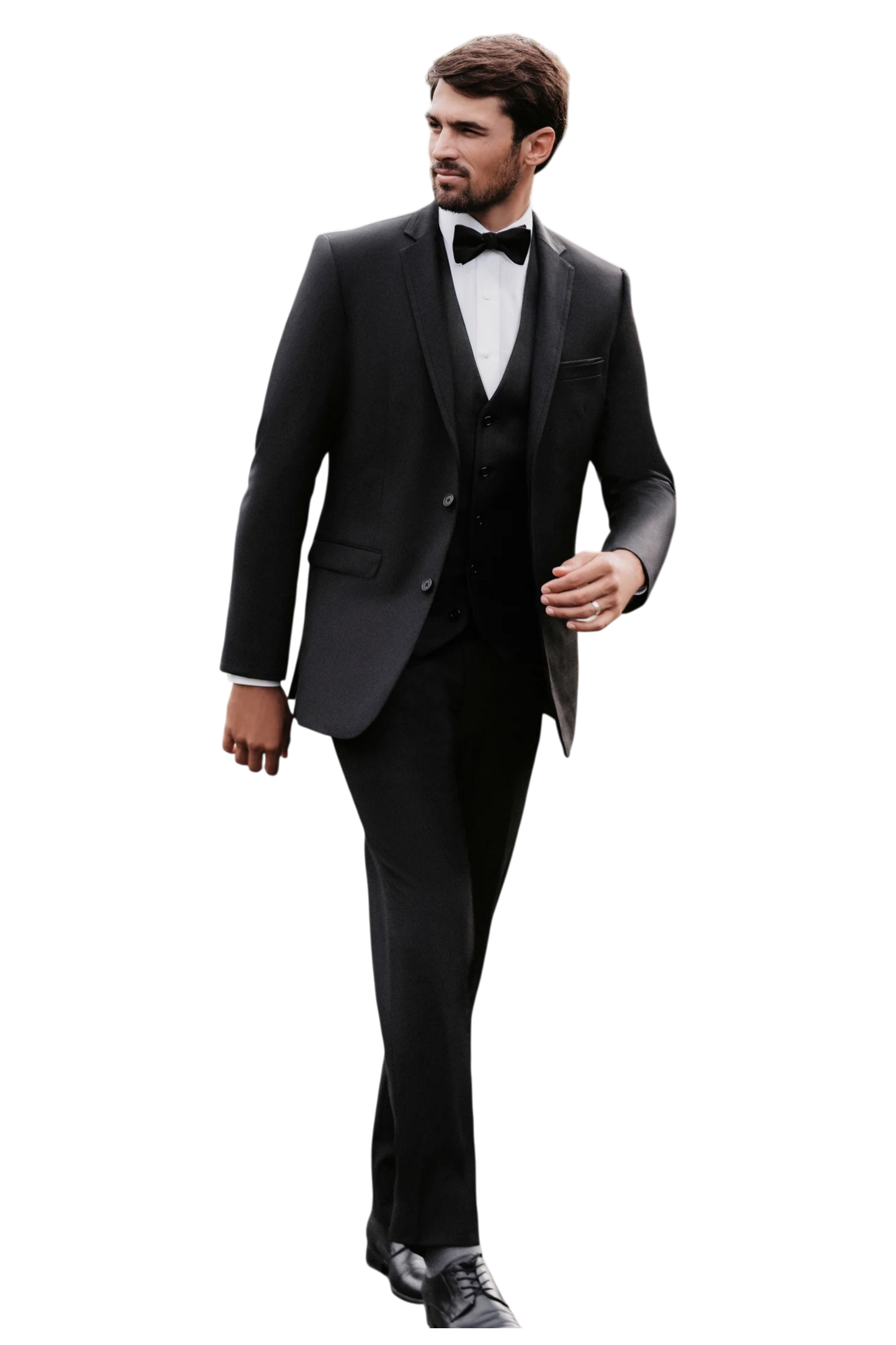 "The Ridge" Men's Slim Fit Black 3 Piece Suit