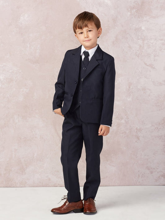 Navy Blue Slim Fit Religious Suit Neck Tie Toddlers Boys and Youth Sizes - Tuxgear