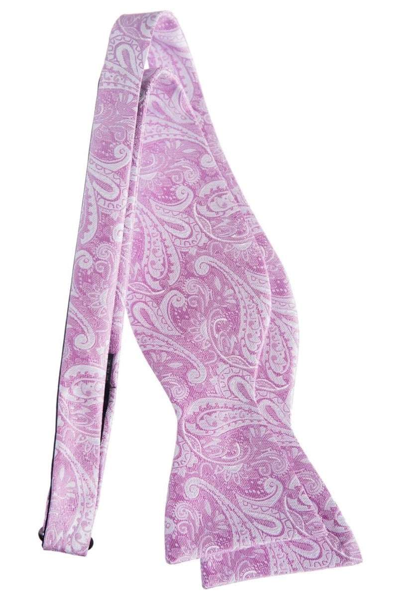 Self Tie Bow Tie with Adjustable Neck Strap of Paisley Jacquard - Tuxgear