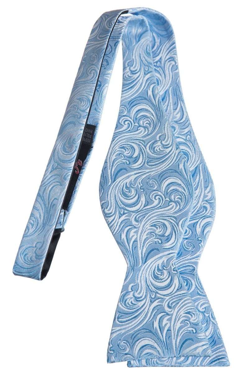 Self Tie Bow Tie with Adjustable Neck Strap of Paisley Jacquard - Tuxgear