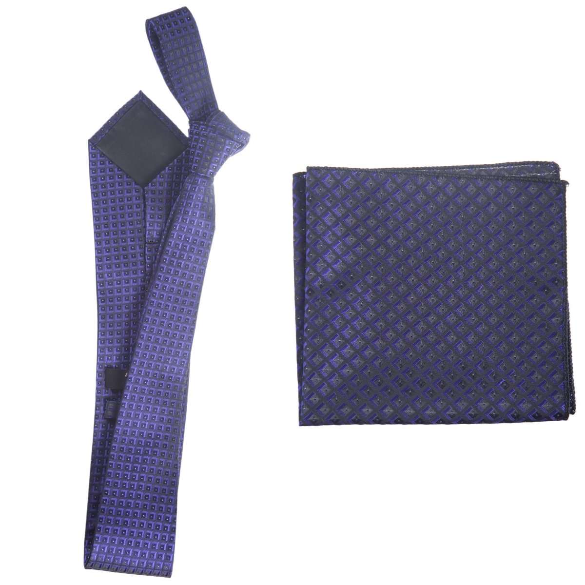 Self Tie Necktie and Pocket Square Set - Paisley Jacquard - Tuxgear