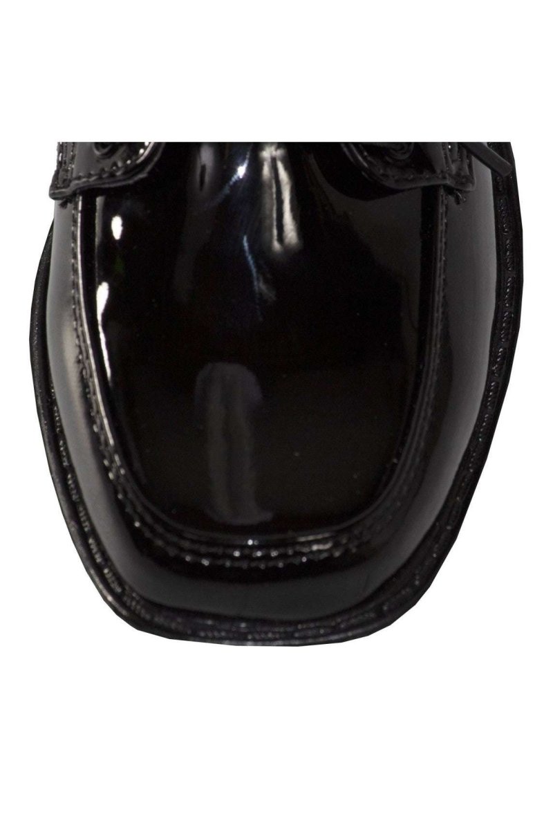 Tuxgear Boys Square Toe Patent Leather Shiny Tuxedo Shoes Communion and Weddings - Tuxgear