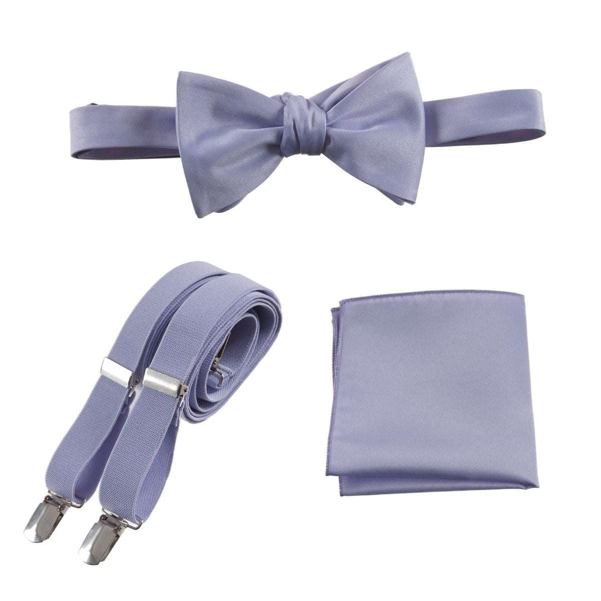 Tuxgear Inc | Men's & Boys Matching Set: Bow Tie, Suspenders & Pocket Square - Tuxgear