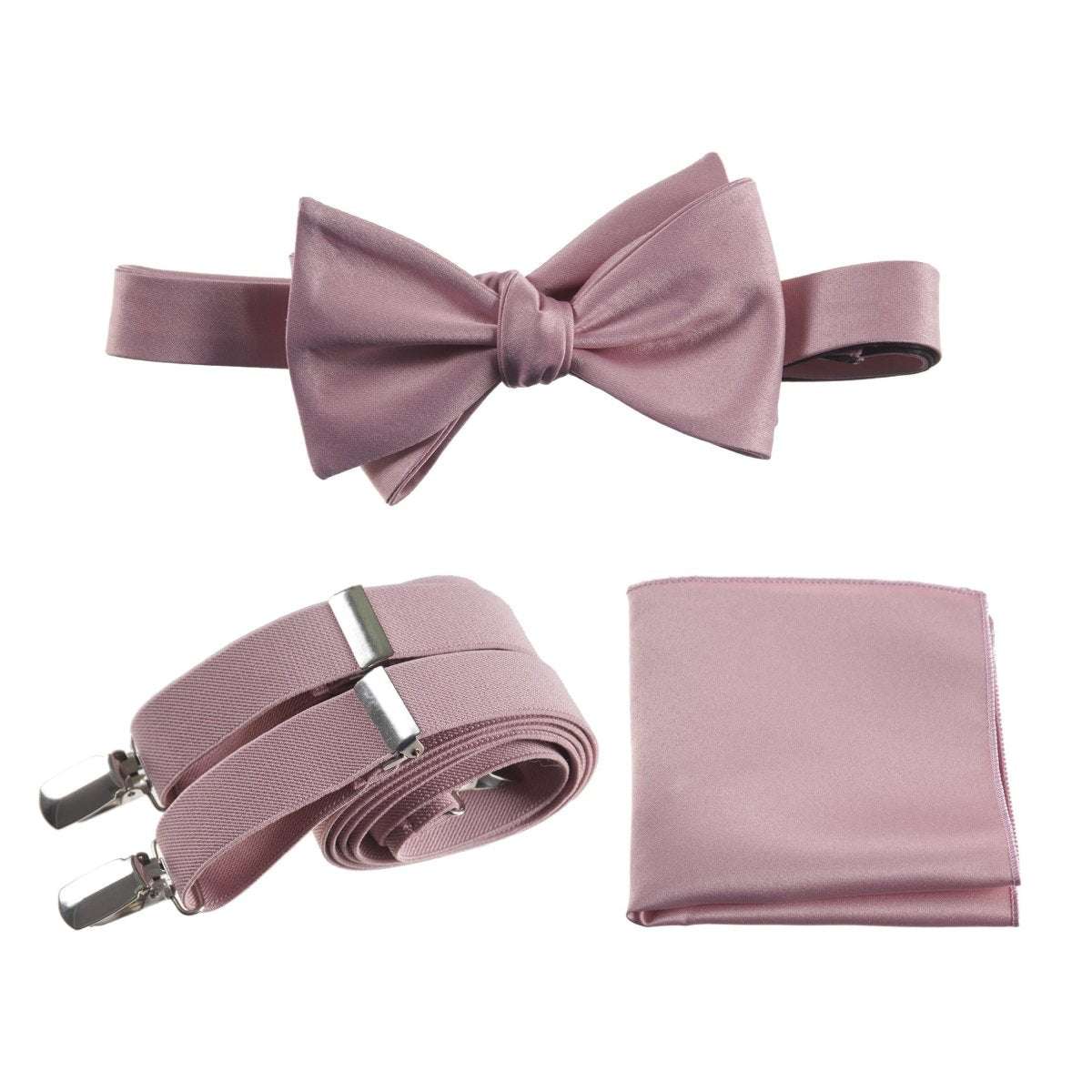 Tuxgear Inc | Men's & Boys Matching Set: Bow Tie, Suspenders & Pocket Square - Tuxgear