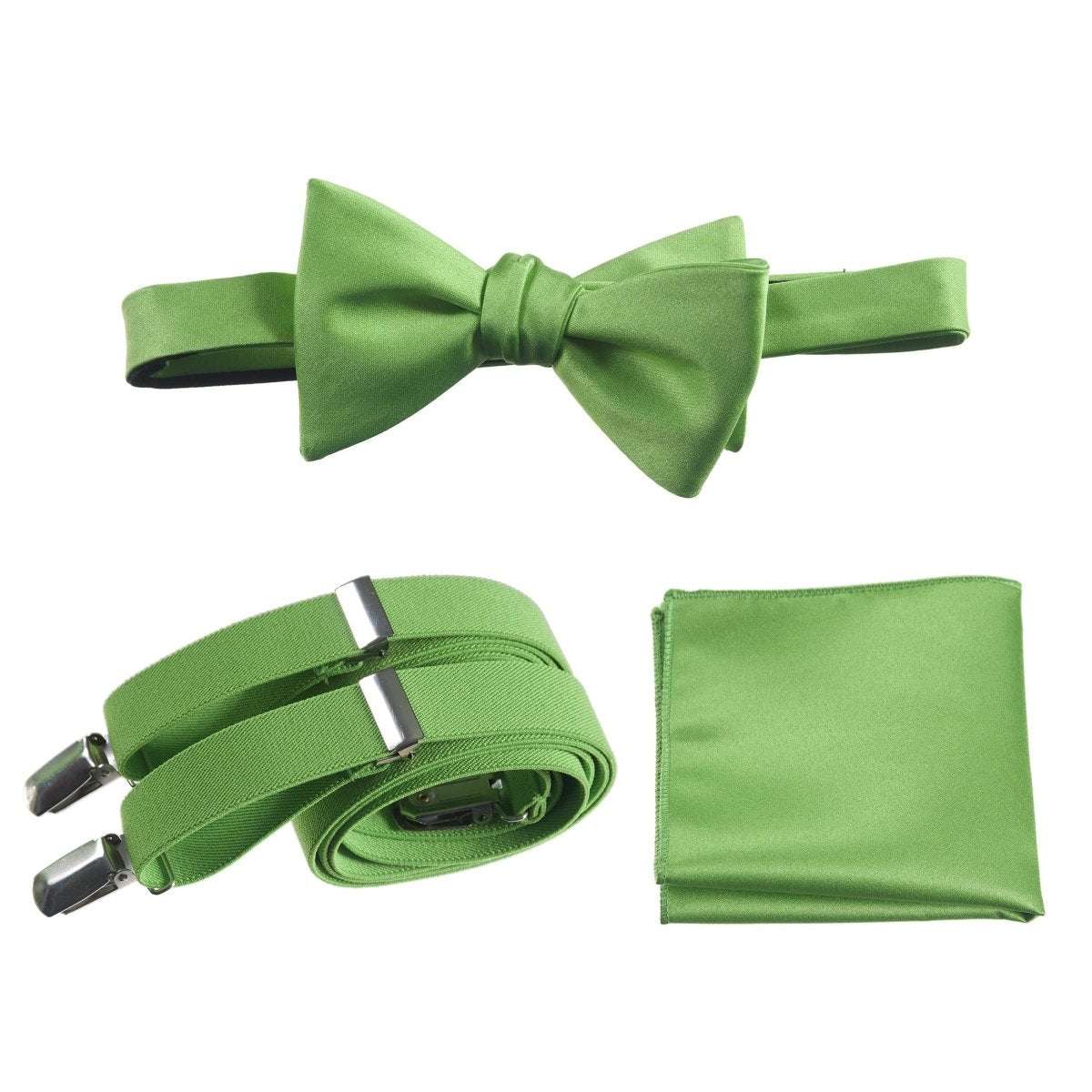 Tuxgear Inc | Men's & Boys Matching Set: Bow Tie, Suspenders & Pocket Square - Tuxgear
