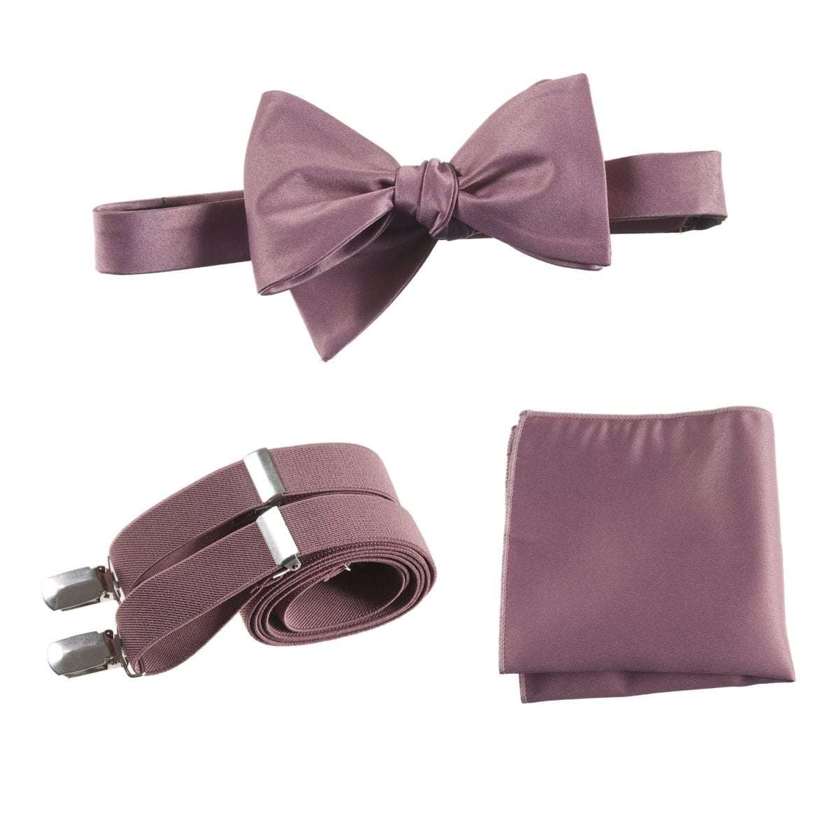 Tuxgear Inc | Men's & Boys Matching Set: Bow Tie, Suspenders & Pocket Square - Tuxgear