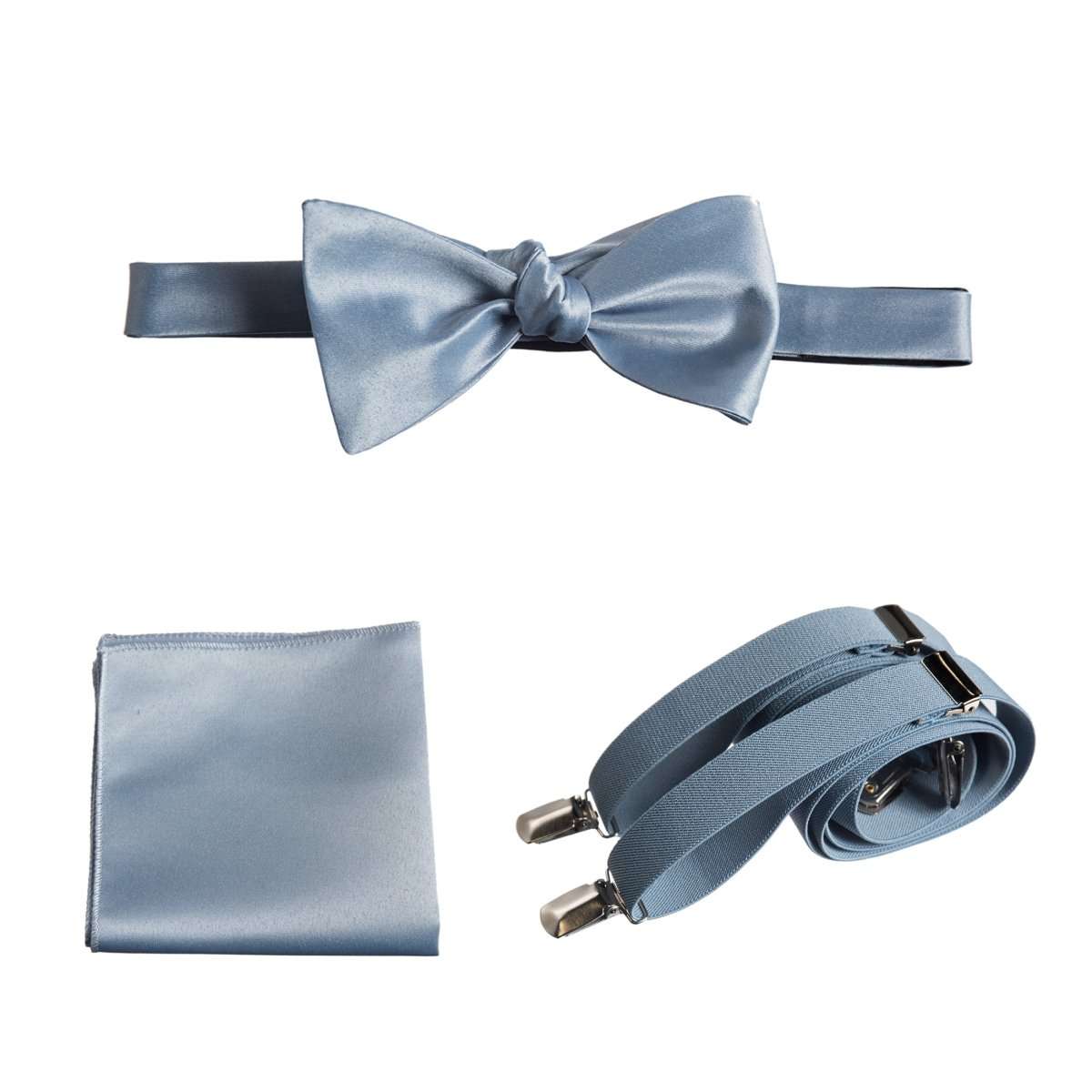 Tuxgear Inc | Men's & Boys Matching Set: Bow Tie, Suspenders & Pocket Square - Tuxgear