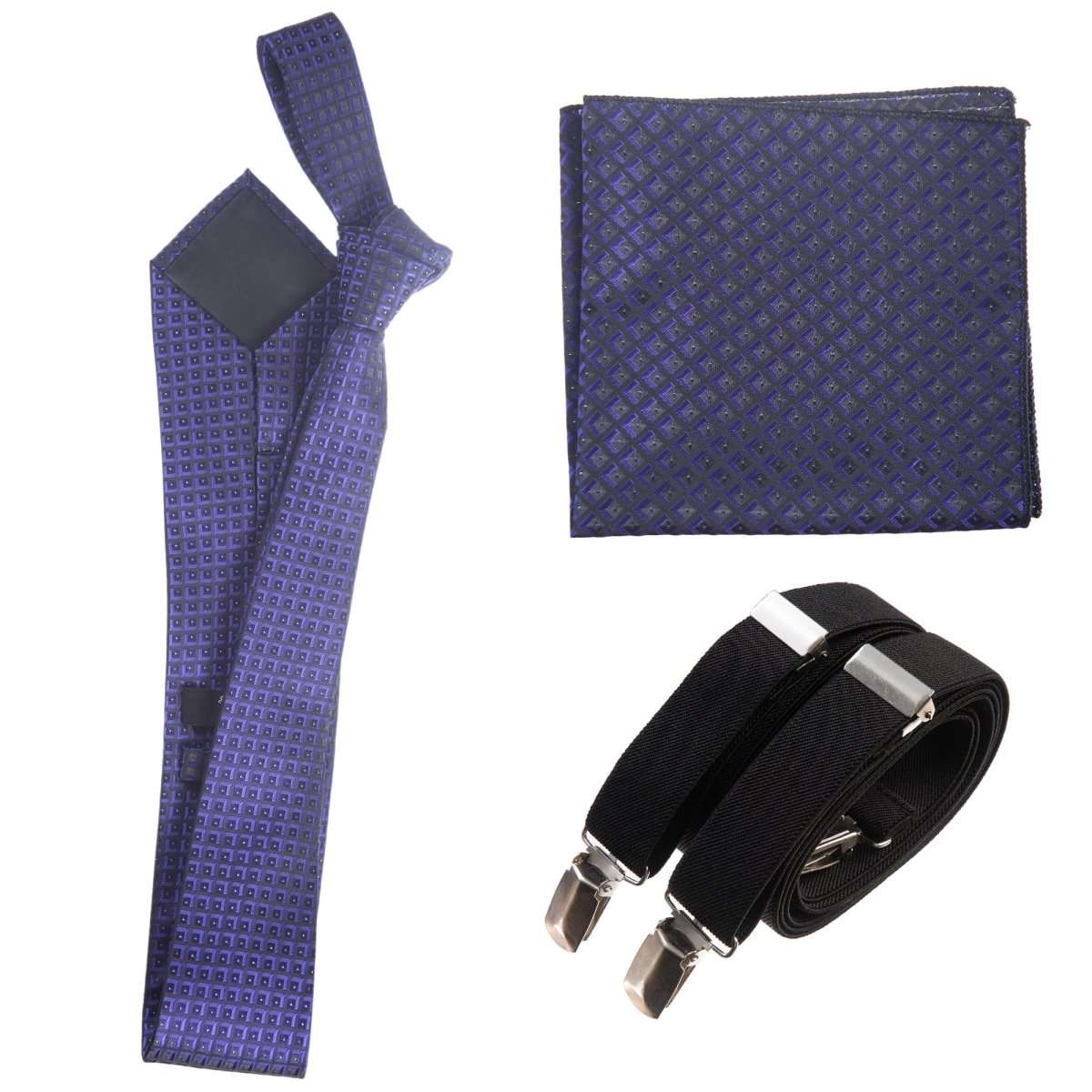 Tuxgear Inc Self - Tie Paisley Jacquard Windsor Necktie Set for Weddings & Events - Tuxgear