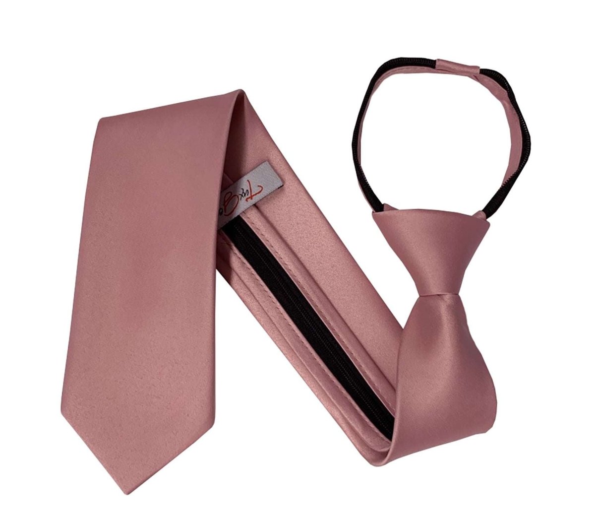 Zipper Neck Tie and Pocket Square Set - Tuxgear