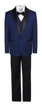 Load image into Gallery viewer, 5 Piece Slim Fit One Button Dinner Shawl Tuxedo With Black Pants - Tuxgear
