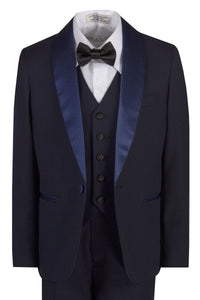 5 Piece Slim Fit One Button Dinner Shawl Tuxedo With Colored Pants - Tuxgear