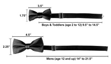 Load image into Gallery viewer, Size Chart for  Selftie Bow Tie and Pocket Square Handkerchief Set for Men