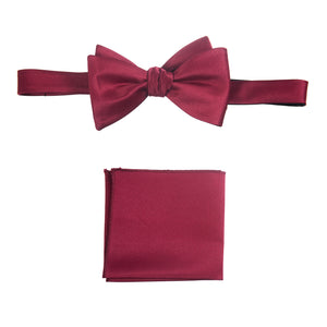 Wine Selftie Bow Tie and Pocket Square Handkerchief Set for Men