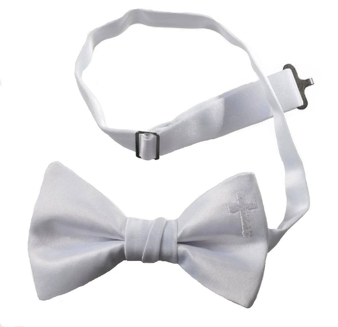 Holiday Bow Ties, llc Adjustable Religious Cross Bow Tie for Boys First Holy Communion