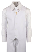 Load image into Gallery viewer, Boys Communion Slim Fit Suit with Religious Cross Neck Tie - Tuxgear