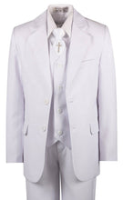 Load image into Gallery viewer, Boys Communion Slim Fit Suit with Religious Cross Neck Tie - Tuxgear