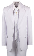 Load image into Gallery viewer, Boys Communion Slim Fit Suit with Religious Cross Neck Tie - Tuxgear
