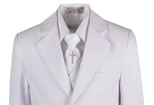 Load image into Gallery viewer, Boys Communion Slim Fit Suit with Religious Cross Neck Tie - Tuxgear