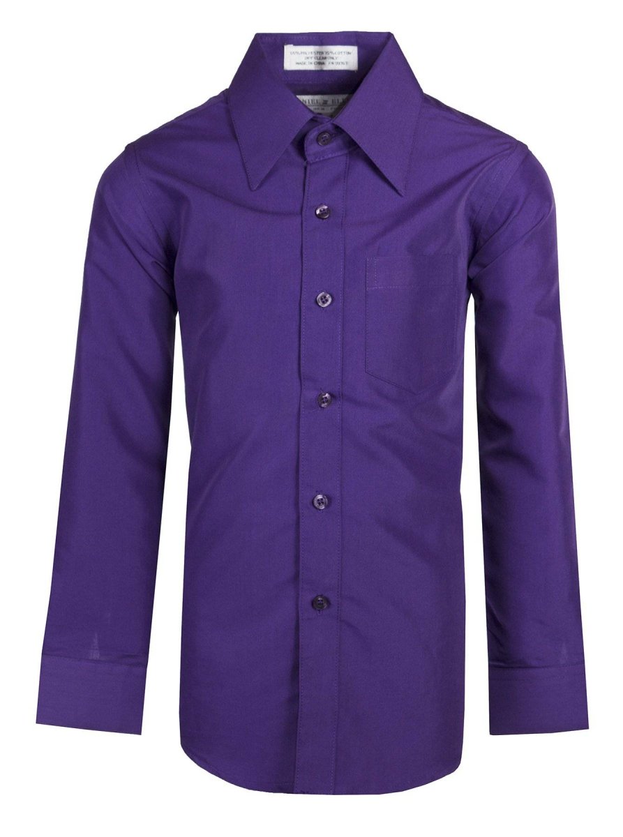 boys purple button up shirt
