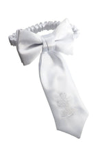 Load image into Gallery viewer, Boys First Holy Communion White Embroidered Communion Cross Armband - Tuxgear