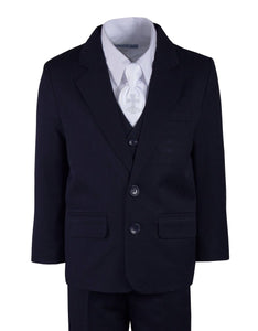 Boys Regular Fit Suit with Embroidered Communion Cross Neck Tie - Tuxgear
