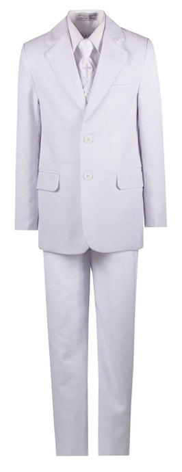 Boys Slim Fit Communion Suit with Religious Cross Neck Tie - Tuxgear